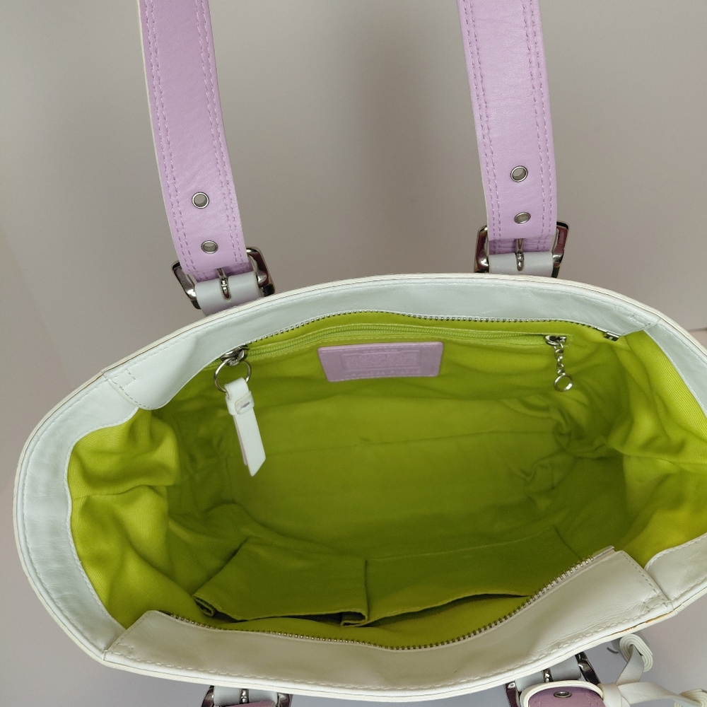 Coach Hampton Multicolor Striped Tote Bag - Picture 7 of 15